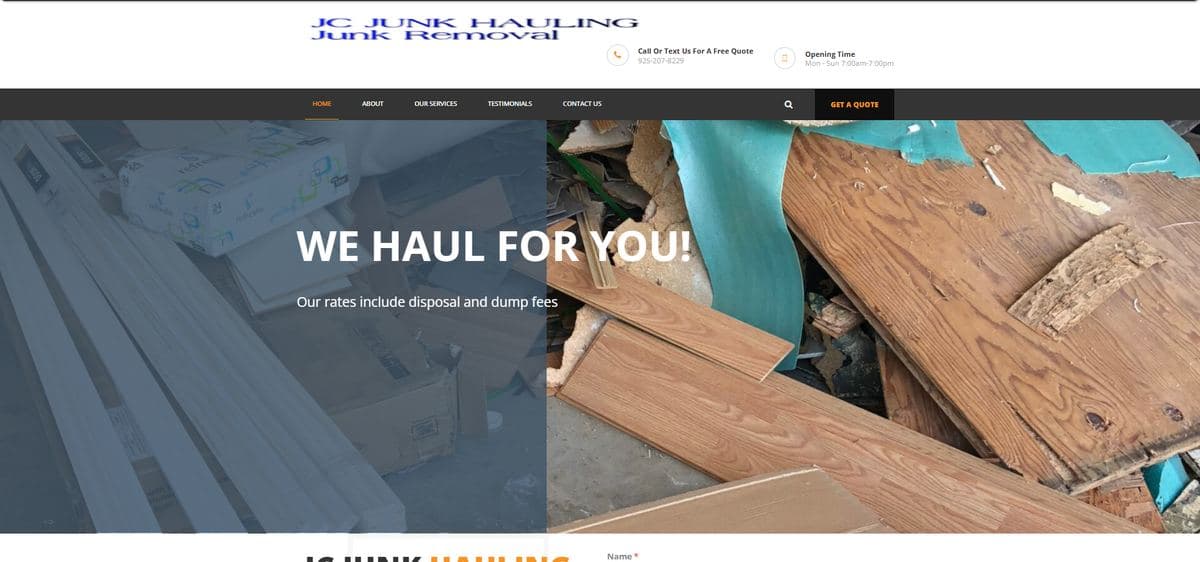 JC Junk Hauling, before