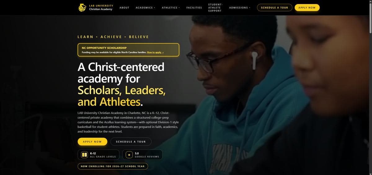 Screenshot of labuniversityprep.com